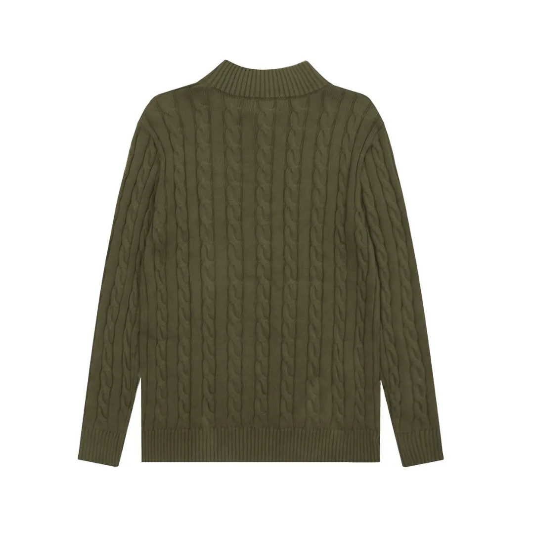 🅿️250 "Top quality" Style number: DS014# [Ralph Lauren half-zip solid color pony embroidered logo twist knitted sweater] ✅Ralph Lauren half-zip classic basic versatile unisex couple pullover sweater ✅Main supplier platform live broadcast Wholesale entity Replenish when out of stock Not removed from shelves ✅ZP quality 1:1 version Scan the code to enter the GF website Counter quality ✅Detailed quality The only one in Guangzhou Imported quality cotton yarn, focusing on high-end, cost-effective, good quality needless to say ✅The version is restored to the original order, the maximum size can be worn up to 200 pounds, loose, comfortable and stress-free ✅The upper body is simple and easy to match, ootd must-have style, good-looking clothes are never picky, a must-have wardrobe recommendation Size: S-XL Color: Navy blue, off-white, black, gray, khaki, light blue, yellow, pink, olive green, Chinese red